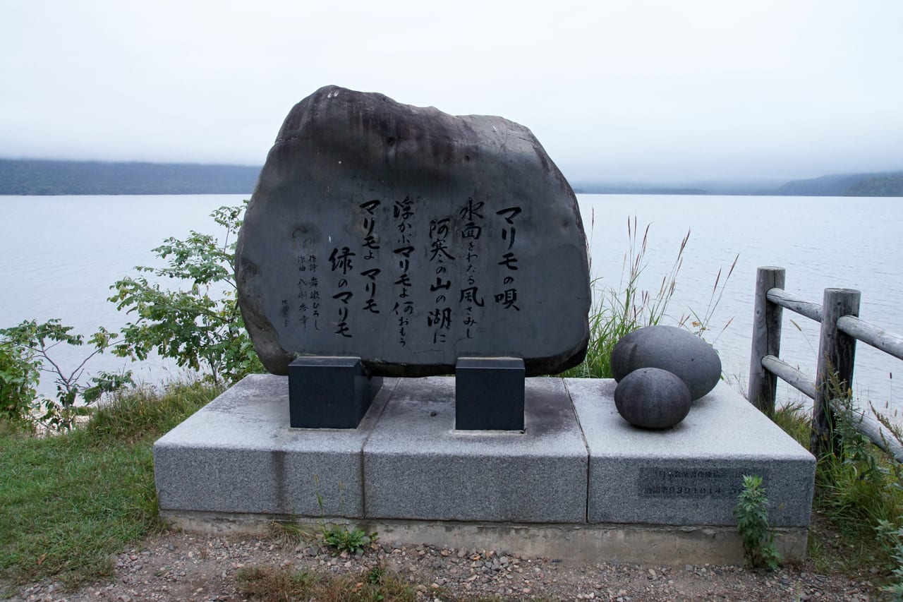 Lake Akan ringed by primeval forest with Mt. Oakan in the distance