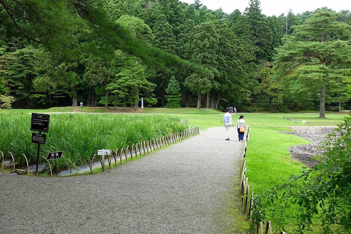 毛越寺淨土庭園的大泉之池