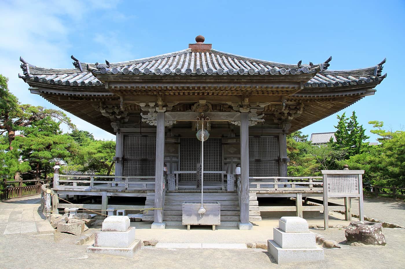 松島五大堂正面,1604 年伊達政宗建立的桃山樣式木造佛堂