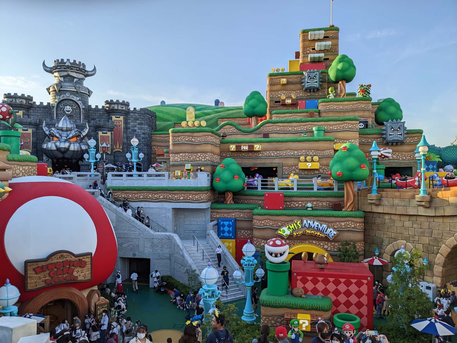 USJ 超級任天堂世界全景：庫巴城堡、瑪利歐綠丘與水管管道